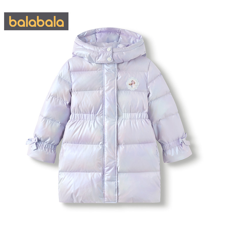 爱莎IP巴拉巴拉女童羽绒服大童宝宝外套冬季新款童装中长款过膝厚,淘宝优惠券,粉丝福利购,淘宝优惠卷