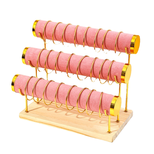 高档珠宝首饰展示架金色三层手表手链手串手镯架柜台饰品道具摆件 - 图3