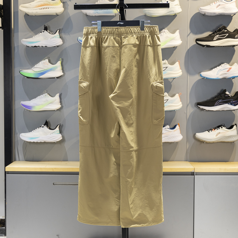 李宁加绒保暖运动裤男子2025冬反伍BADFIVE直筒工装裤卫裤AYKV559 - 图1