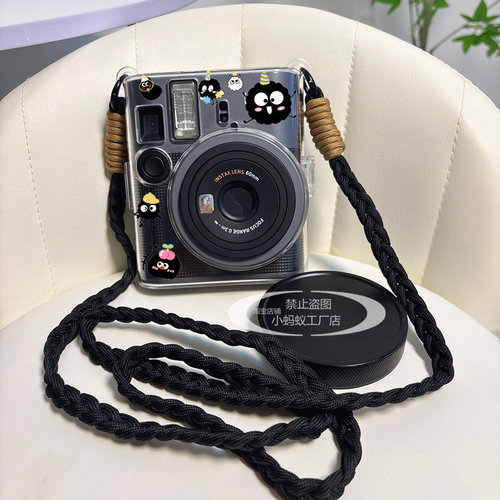 mini41拍立得保护套富士12相机透明壳子卡通镜头盖背带绳90/99/40 - 图0