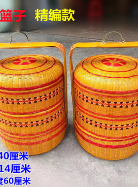 全竹青竹编篮手工编织