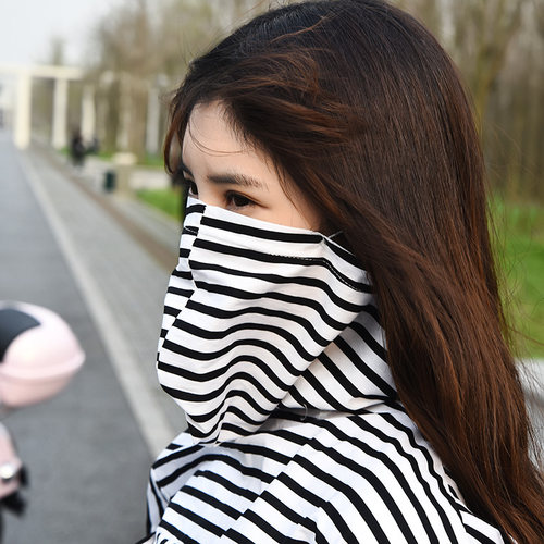 电动车防晒衣女夏长款防紫外线骑车全身纯棉开摩托车遮阳长袖披肩 - 图2