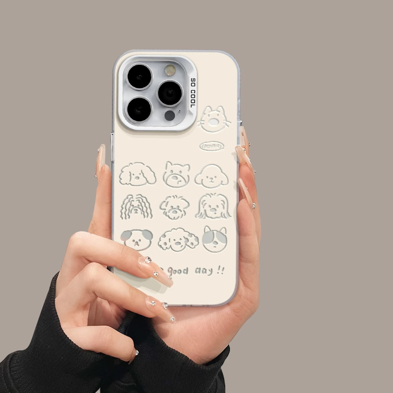 卡通小狗适用17Air16苹果15promax手机壳小米15iphone14红米k90保护套OPPO荣耀华为pura80mate70VIIVO一加IQO - 图3