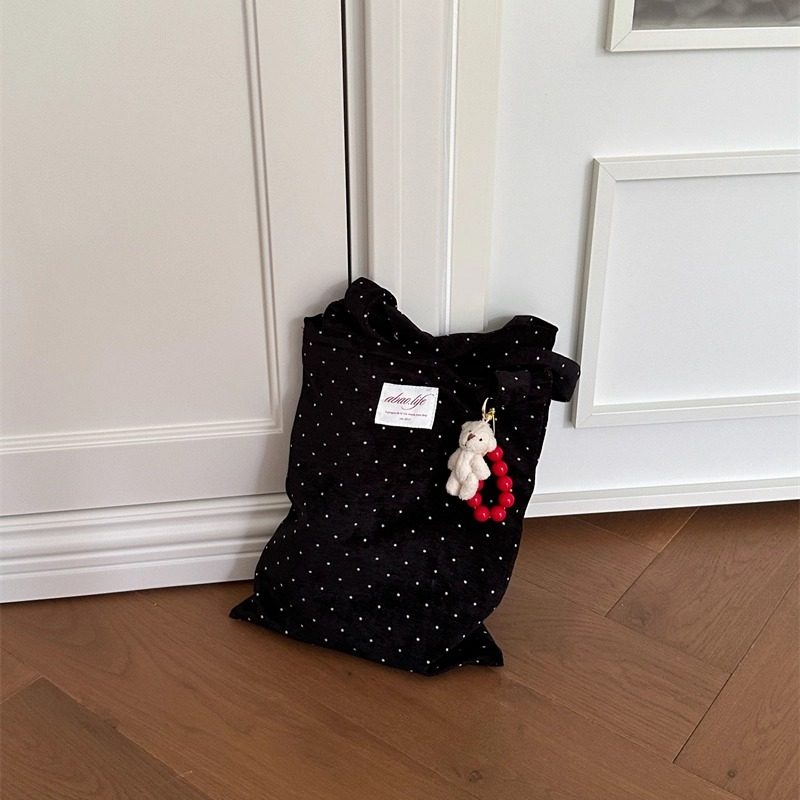 阿宝-自制韩风ins小众秋冬波点丝绒迷你小手提袋手拎包平板电脑包,淘宝优惠券,粉丝福利购,淘宝优惠卷