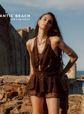 atlanticbeach贝珠松果毛衣链