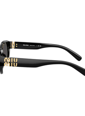 0MU A03SF缪缪MiuMiu墨镜板材椭圆时尚复古太阳眼镜金标SMU A03F