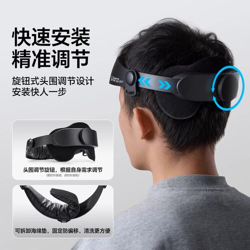 Ulanzi优篮子HERO头戴支架适用大疆Action6/5pro/4运动相机POV第一人称视角拍摄手机户外骑行gopro头带vlog - 图2