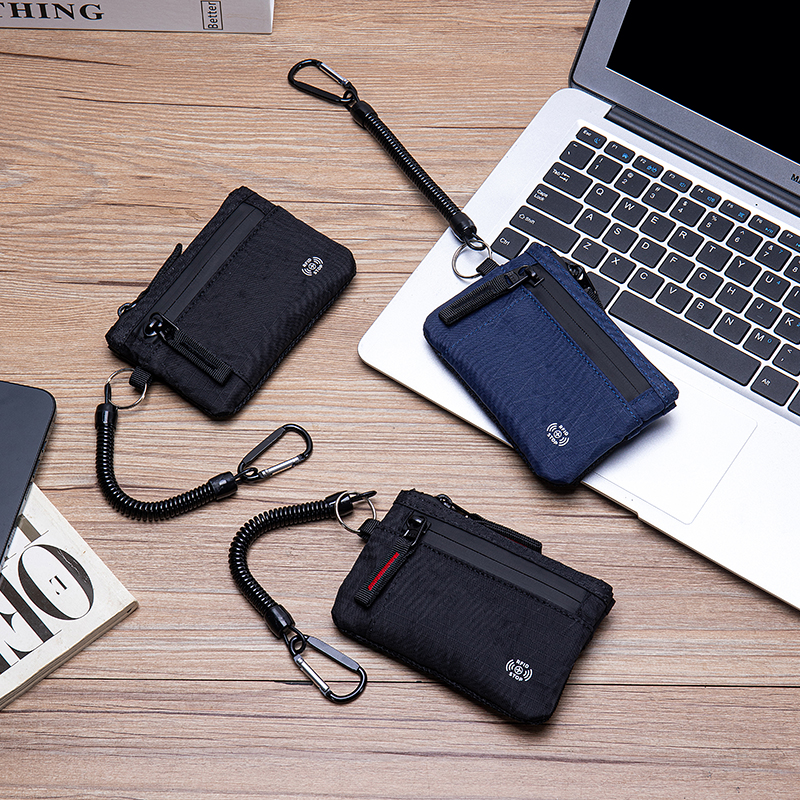 丹麦vanlemn防盗刷零钱包屏蔽RFID欧美防磁卡夹出国旅行留学卡包 - 图3