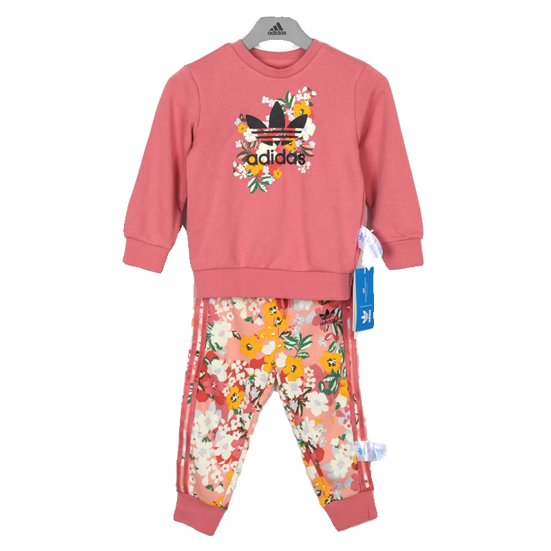 Adidas 三叶草 女小童运动休闲时尚百搭舒适春秋长袖套装 GN2256