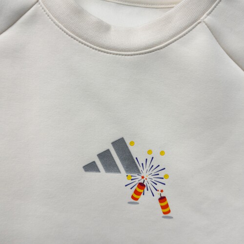 Adidas 阿迪达斯童装 女儿童运动休闲保暖圆领套头衫卫衣 JM5840 - 图1