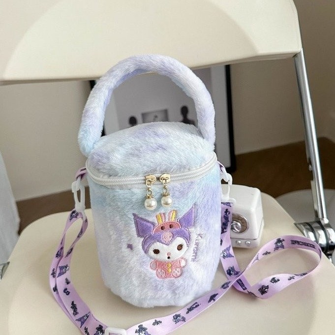 2025新款包包女包毛绒水桶包库洛米毛毛包女可爱儿童小卡通斜挎包,淘宝优惠券,粉丝福利购,淘宝优惠卷