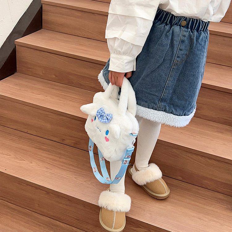 毛绒包包女斜挎包卡通儿童包冬季新款可爱小女孩玩偶手提单肩包包,淘宝优惠券,粉丝福利购,淘宝优惠卷