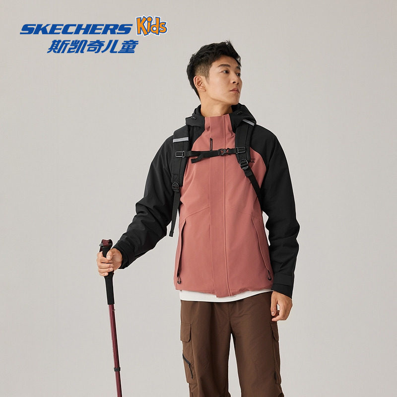 Skechers斯凯奇男士户外三合一冲锋衣防泼水摇粒绒内胆保暖舒适,淘宝优惠券,粉丝福利购,淘宝优惠卷