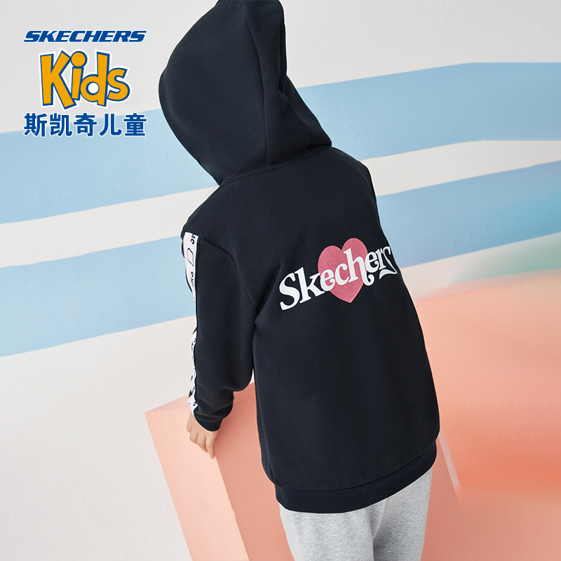 skechers 2020秋季新款女童百搭拉链 skechers童鞋普通外套