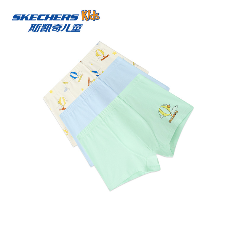 Skechers斯凯奇男童内裤3条装儿童抗菌透气柔软舒适童趣印花内裤 抗菌软实拍商品图