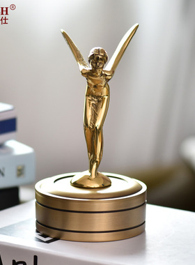 欧式风天使全铜商务客厅摆烟灰缸