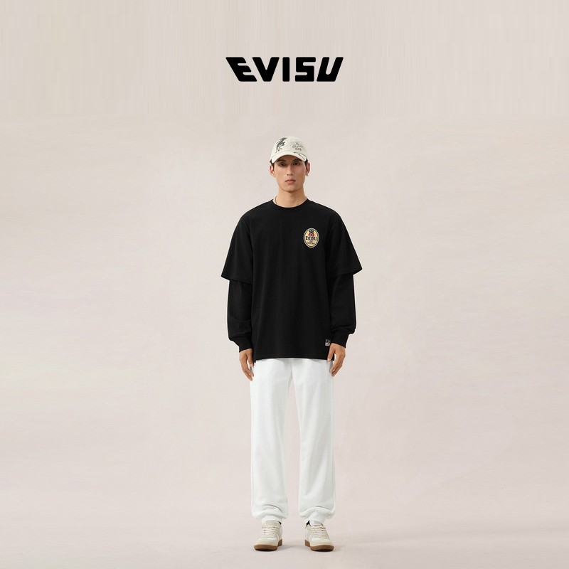 EVISU福神 2026春季新品男商标和家花印花T恤2ESHTM6TL1227RXCT,淘宝优惠券,粉丝福利购,淘宝优惠卷