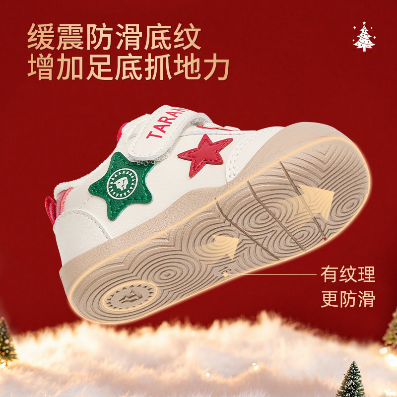 泰兰尼斯童鞋冬季圣诞新生宝宝鞋男童宝宝软底女童鞋子婴儿步前鞋,淘宝优惠券,粉丝福利购,淘宝优惠卷