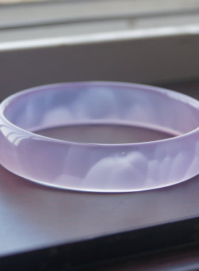 天然冰种陕西西安冰花芙蓉玉手镯