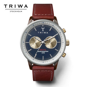 正品瑞典进口TRIWA运动气质高级精致皮带潮制腕表计时码表手表男