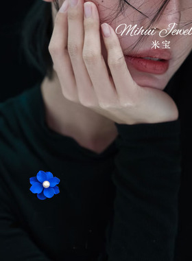 无痕磁铁山茶花胸针领口保险扣女