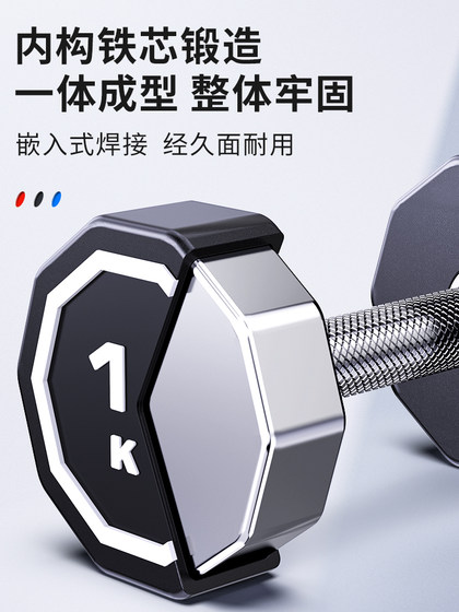 Zhuopai pu cast iron ten-corner dumbbells for home fitness