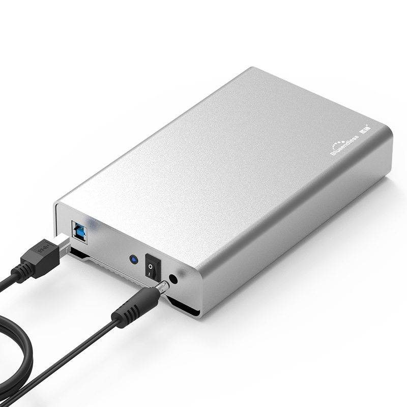 蓝硕台式机3.5英寸移动硬盘盒子USB3.0硬盘座全金属铝合金外接壳-图3