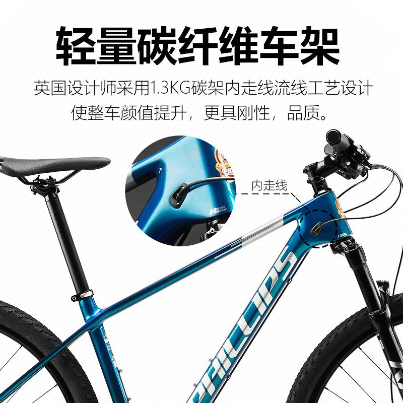 菲利普碳纤维29英寸山地自行车架 phillips山地自行车