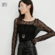 HPLY 2025 ລະດູຫນາວແບບໃຫມ່ feminine elegant ເສື້ອ lace collar ເສັ້ນດຽວ