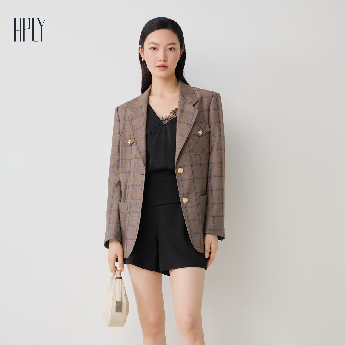 【限时折上折】HPLY荷比俪秋季新款女蕾丝拼接不对称内搭吊带,淘宝优惠券,粉丝福利购,淘宝优惠卷