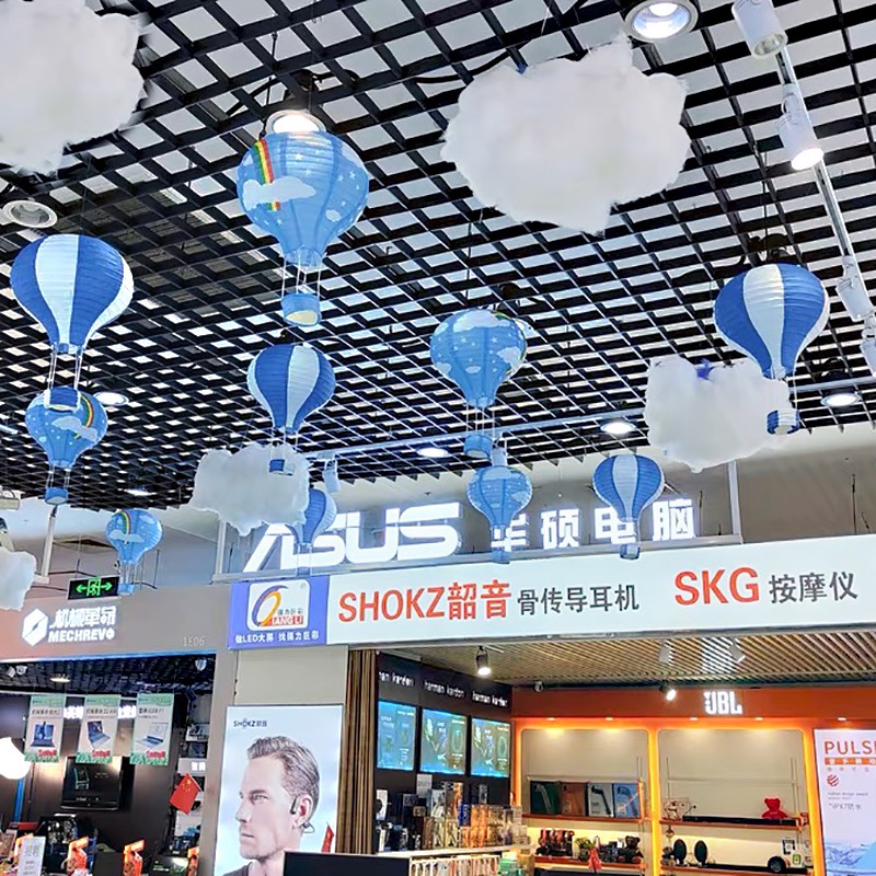 商铺吊顶装饰热气球店面顶部挂件超市氛围布置门店幼儿园走廊吊饰 - 图1