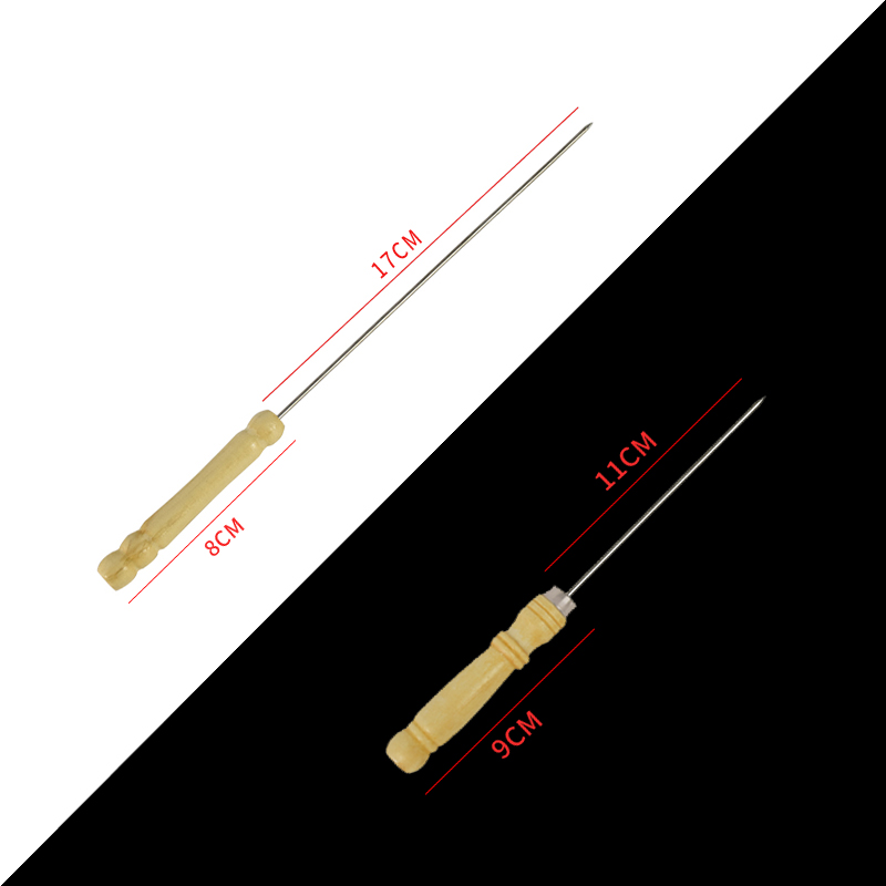 蛋仔兄弟木柄不锈钢鸡蛋仔挑针章鱼小丸子工具配件针钢针烧烤针-图2