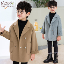 2023 Fall new boy bifacial children in small suits children in big clothes autumn and winter coats baby foreign air windsuit