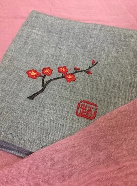手帕定制名字刺绣手帕擦汗手帕纯棉手帕男士手帕情侣手帕生日礼物