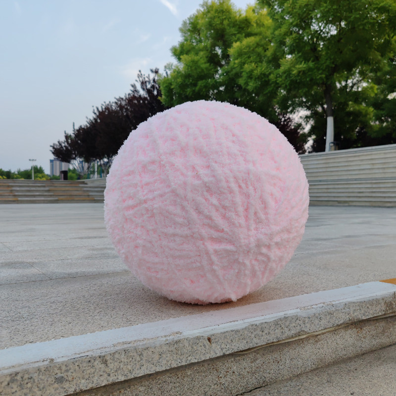 情人节巨超大装饰摆设美陈商场婚礼活动珊瑚毛线球圆球橱窗门店