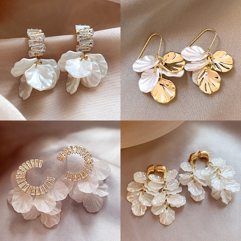 新款贝壳纹理锆石流苏耳环小众设计轻奢高级感耳环气质时尚耳饰品,淘宝优惠券,粉丝福利购,淘宝优惠卷