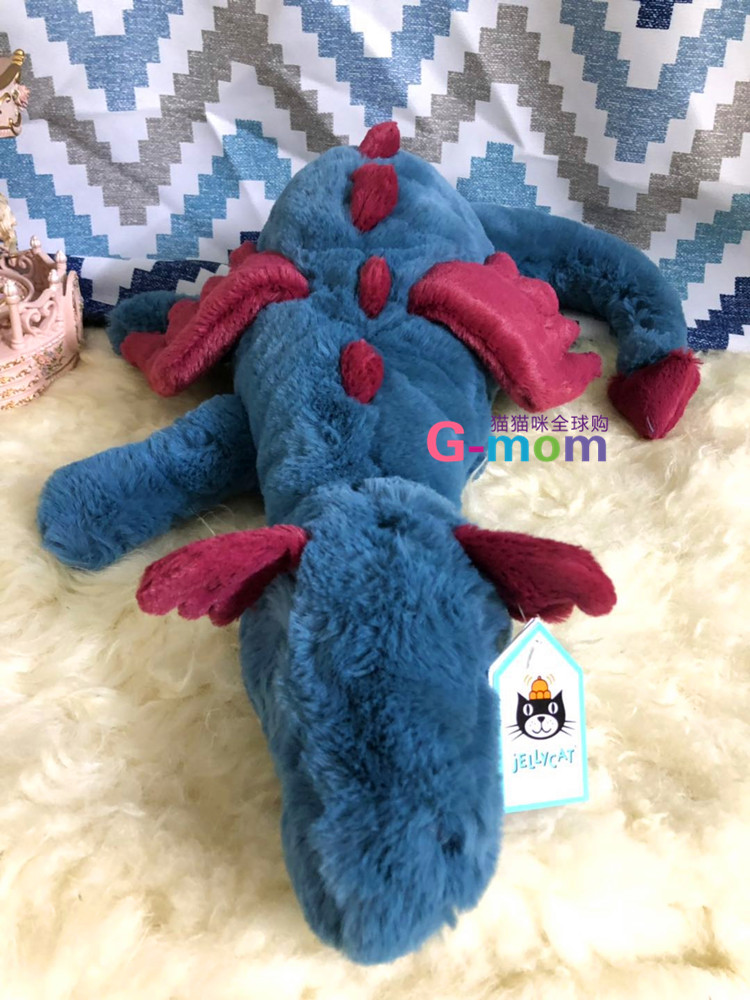 Jellycat Dragon德克斯特蓝龙雪龙金龙绿龙黑龙夜龙紫龙 粉龙玩偶