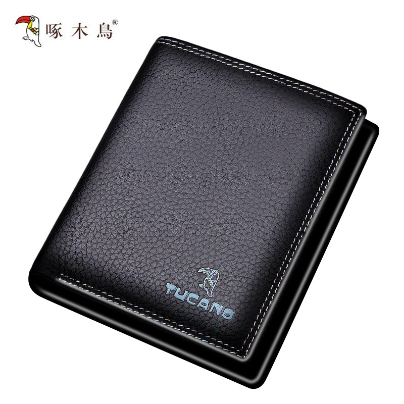 啄木鸟男士正品青年短款真皮钱包 啄木鸟肯派钱包