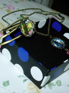 KEROPPI大眼青蛙項鏈手镯