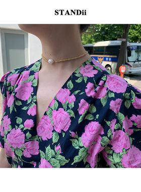 手作原创精致水钻新款包金珍珠