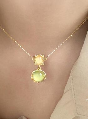 橘绿气质复古优雅项链STANDii