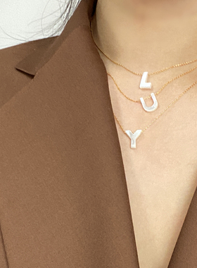 standii手作26字母ins锁骨链