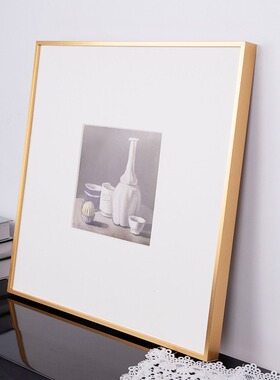 简约正方形铝合金画框50*38装裱框架国字画海报书法相框定制挂墙