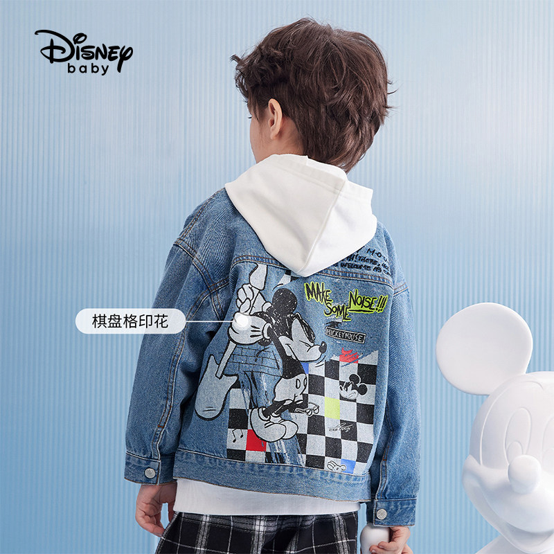 迪士尼童装男童牛仔外套2022上衣 disneybaby普通外套