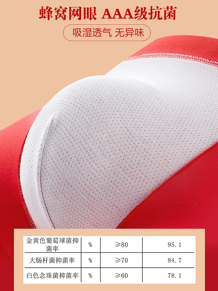 恒源祥本命年男士纯棉平角抗菌内裤 恒源祥内衣内裤