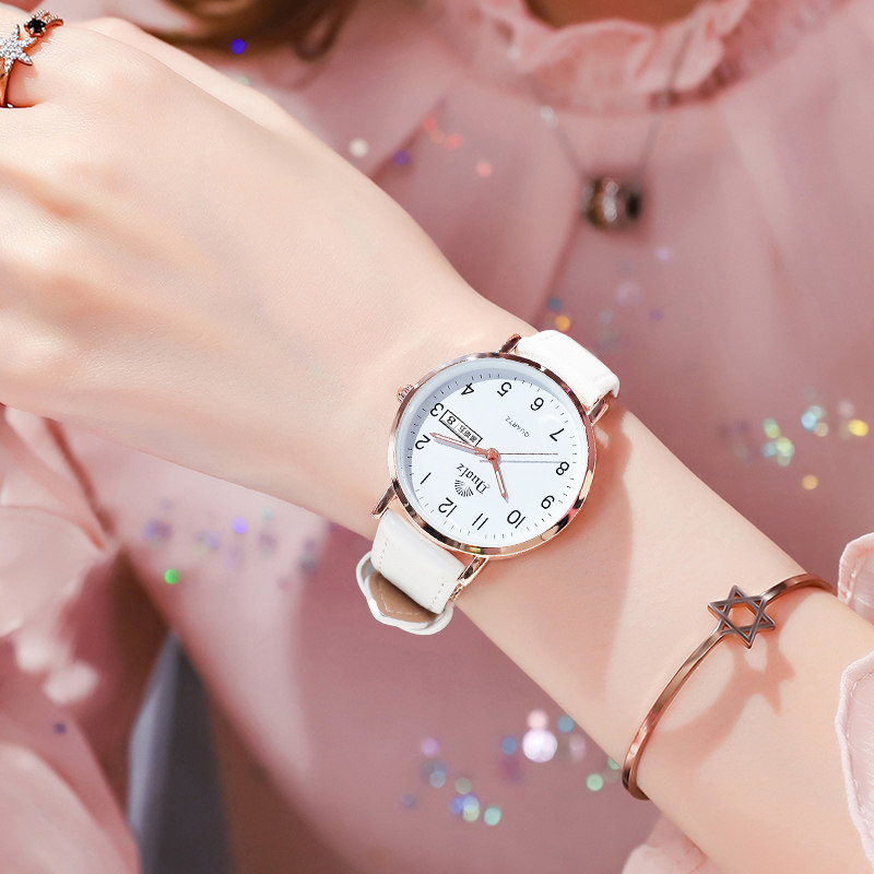 女防水高中简约气质初中学生风女表 多伦兹国产腕表