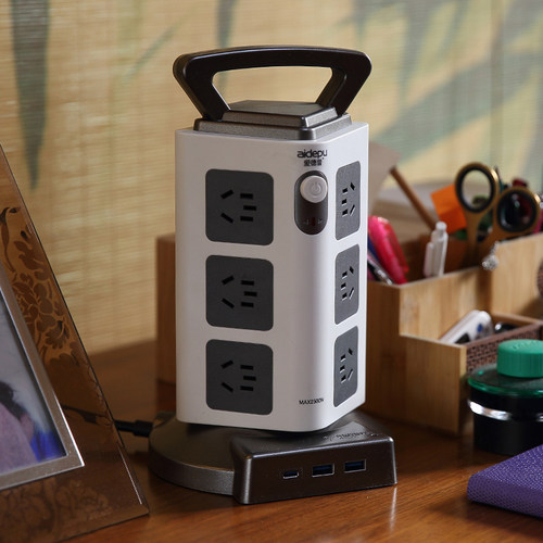 爱德普PD20W立式智能插座创意魔方接线板家用多功能排插线板插排 - 图0