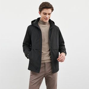 [三防]七匹狼官方正品男士夹克抗静电新款商务外套连帽薄上衣茄克