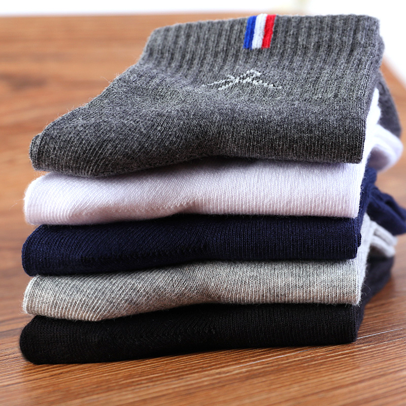 浪莎淞暄专卖店浪莎袜子男纯棉中厚款全棉防臭男士中筒袜春秋冬季男袜子四季运动0