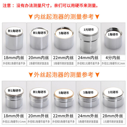 面盆起泡器厨房防溅出水嘴过滤网嘴节水发泡器水龙头配件全铜内芯 - 图0
